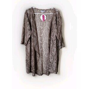 Southern Charm Cardigan Lace One Size Brown